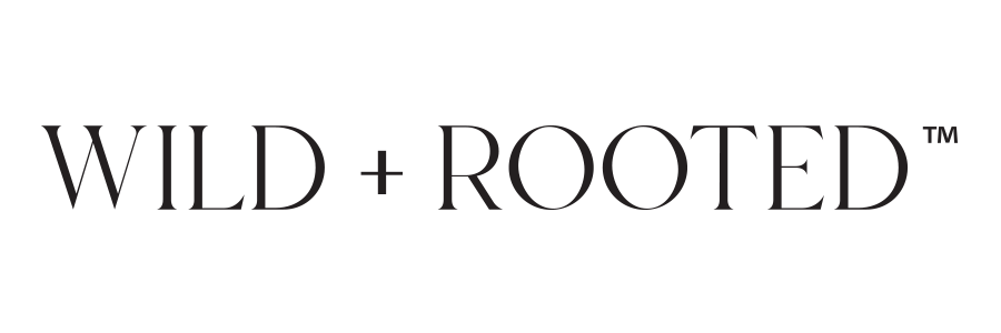 wild and rooted black logo